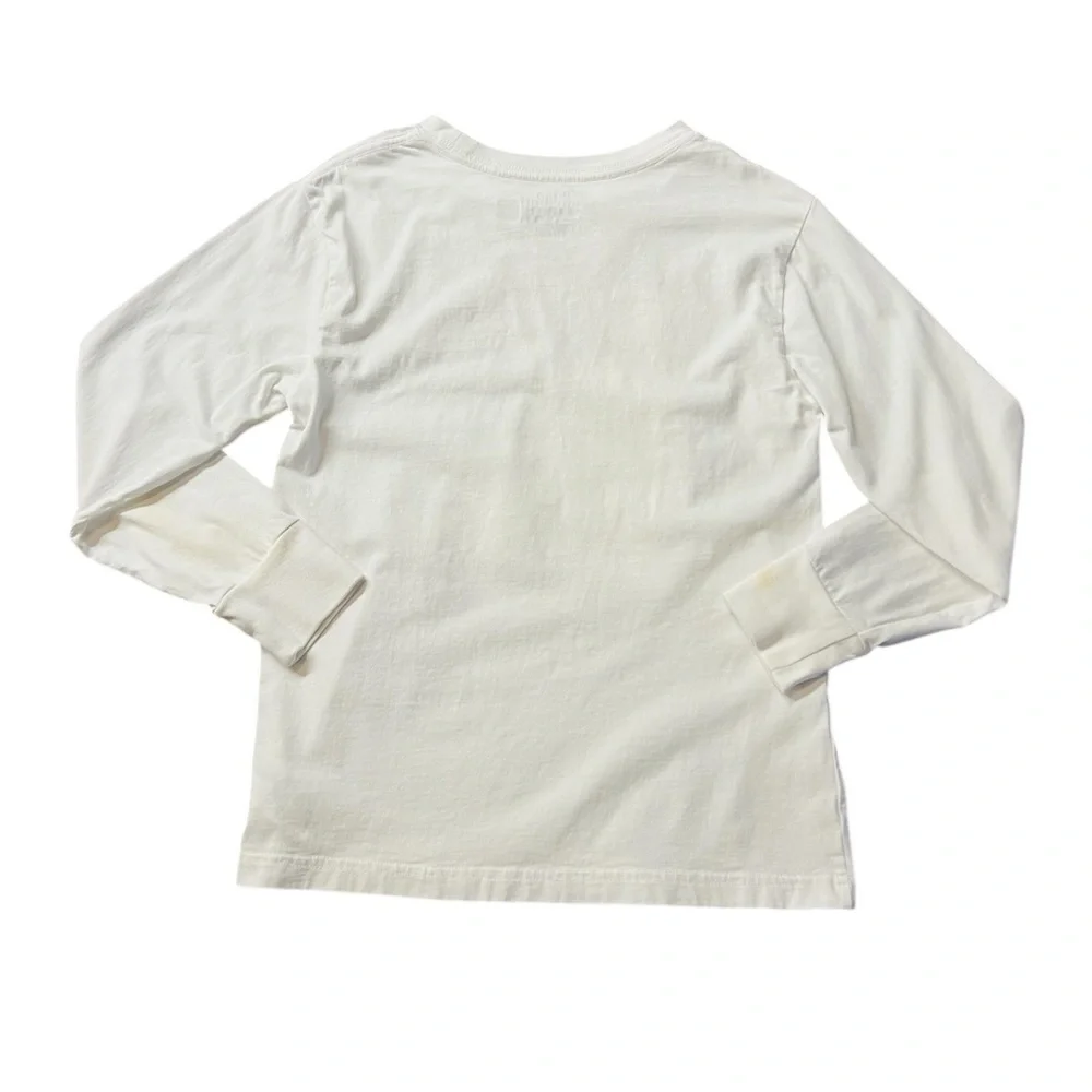 Ralph Lauren Kids White Long Sleeve Tee with Bear Graphic Size 8